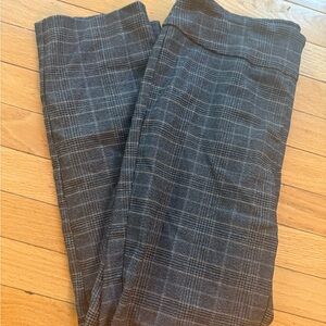Tribal Gray Plaid Ankle Pants